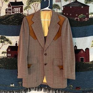 90s tweed suit jacket